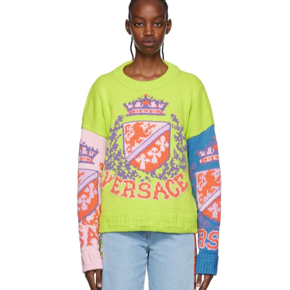 VERSACE Multicolor Cotton Sweater (new)